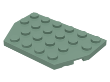 Plaatje in Gallery viewer laden, LEGO® los onderdeel Wig Plaat in kleur Zandgroen 32059