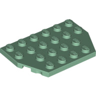 Plaatje in Gallery viewer laden, LEGO® los onderdeel Wig Plaat in kleur Zandgroen 32059
