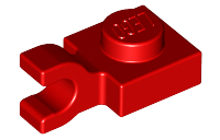 LEGO® los onderdeel Plaat Aangepast in kleur Rood 6019