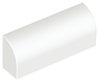 LEGO® los onderdeel Dakpan Gebogen in kleur Wit 6191