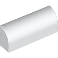 LEGO® los onderdeel Dakpan Gebogen in kleur Wit 6191