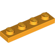 Plaatje in Gallery viewer laden, LEGO® los onderdeel Plaat Algemeen Helder Licht Oranje 3710