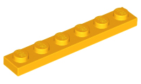 Plaatje in Gallery viewer laden, LEGO® los onderdeel Plaat Algemeen Helder Licht Oranje 3666