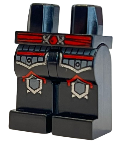 LEGO® los onderdeel Benen met Motief Zwart 970c00pb0221