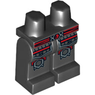 Plaatje in Gallery viewer laden, LEGO® los onderdeel Benen met Motief Zwart 970c00pb0221