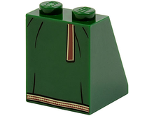 Plaatje in Gallery viewer laden, LEGO® los onderdeel Dakpan met Motief Donkergroen 3678bpb059