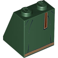 LEGO® los onderdeel Dakpan met Motief Donkergroen 3678bpb059