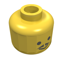 Plaatje in Gallery viewer laden, LEGO® los onderdeel Hoofd in kleur Geel 3626p03