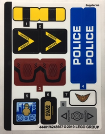 LEGO® stickervel set 60207-1 Sky Police Drone Chase