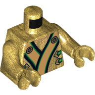 LEGO® los onderdeel Lijf met Motief Parel Goud 973pb1348c01
