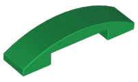LEGO® los onderdeel Dakpan Gebogen in kleur Groen 93273