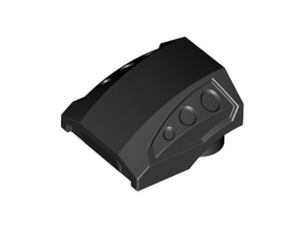 LEGO® los onderdeel Dakpan Gebogen in kleur Zwart 44675