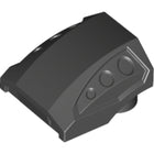 LEGO® los onderdeel Dakpan Gebogen in kleur Zwart 44675