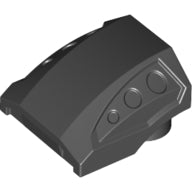 LEGO® los onderdeel Dakpan Gebogen in kleur Zwart 44675