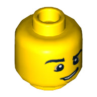 Plaatje in Gallery viewer laden, LEGO® los onderdeel Hoofd in kleur Geel 3626cpb0857