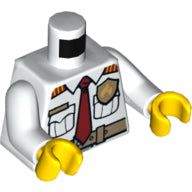 Plaatje in Gallery viewer laden, LEGO® los onderdeel Lijf met Motief Wit 973pb1304c01