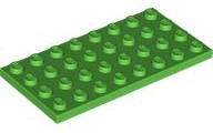 Plaatje in Gallery viewer laden, LEGO® los onderdeel Plaat Algemeen in kleur Fel Groen 3035