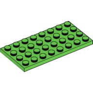 LEGO® los onderdeel Plaat Algemeen in kleur Fel Groen 3035