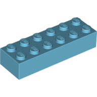 Plaatje in Gallery viewer laden, LEGO® los onderdeel Steen in kleur Medium Azuurblauw 2456