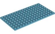 Plaatje in Gallery viewer laden, LEGO® los onderdeel Plaat Algemeen Medium Azuurblauw 92438