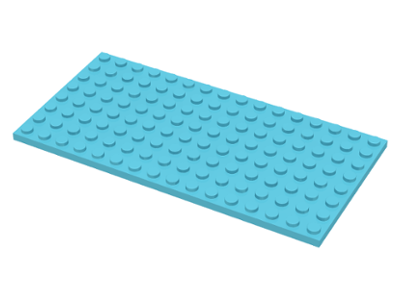 LEGO® los onderdeel Plaat Algemeen Medium Azuurblauw 92438