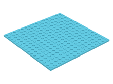 Plaatje in Gallery viewer laden, LEGO® los onderdeel Plaat Algemeen Medium Azuurblauw 91405