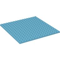 Plaatje in Gallery viewer laden, LEGO® los onderdeel Plaat Algemeen Medium Azuurblauw 91405