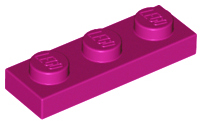 LEGO® los onderdeel Plaat Algemeen in kleur Magenta 3623