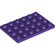 Plaatje in Gallery viewer laden, LEGO® los onderdeel Plaat Algemeen in kleur Donkerpaars 3032