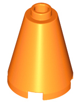Plaatje in Gallery viewer laden, LEGO® los onderdeel Kegel in kleur Oranje 3942c