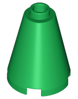 Plaatje in Gallery viewer laden, LEGO® los onderdeel Kegel in kleur Groen 3942c