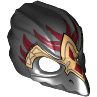 LEGO® los onderdeel Hoofddeksels in kleur Zwart 12550pb02
