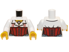 LEGO® los onderdeel Lijf met Motief Wit 973pb1152c01