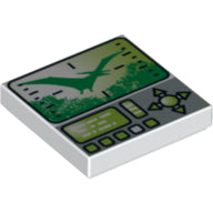 LEGO® los onderdeel Tegel met Motief in kleur Wit 3068pb0428