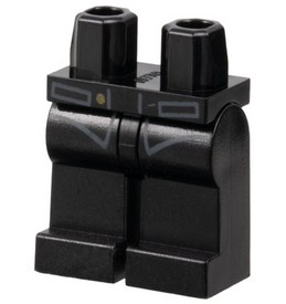 LEGO® los onderdeel Benen met Motief Zwart 970c00pb0176