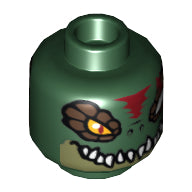 Plaatje in Gallery viewer laden, LEGO® los onderdeel Hoofd in kleur Donkergroen 3626cpb0888