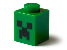 Plaatje in Gallery viewer laden, LEGO® los onderdeel Steen met Motief Groen 3005pb018