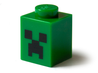 LEGO® los onderdeel Steen met Motief Groen 3005pb018