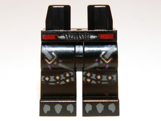 LEGO® los onderdeel Benen met Motief Zwart 970c00pb0232