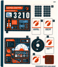 Plaatje in Gallery viewer laden, LEGO® stickervel set 60228-1 Deep Space Rocket and Launch Control