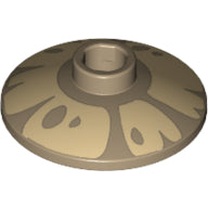 Plaatje in Gallery viewer laden, LEGO® onderdeel Schaal met Motief Donker Geelbruin 4740pb009