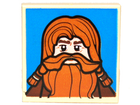 LEGO® Tegel Aangepast met Motief Geelbruin 11203pb003