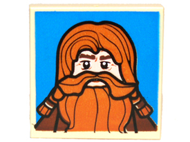 LEGO® Tegel Aangepast met Motief Geelbruin 11203pb003