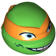 Plaatje in Gallery viewer laden, LEGO® los onderdeel Hoofd Aangepast Fel Groen 12607pb05