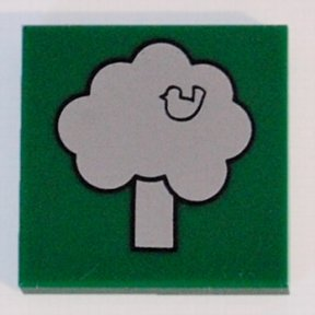 LEGO® los onderdeel Tegel met Motief Groen 3068pb0200