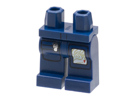 LEGO® onderdeel Benen met Motief Donkerblauw 970c00pb0126