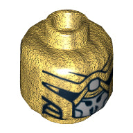 LEGO® los onderdeel Hoofd in kleur Parel Goud 3626cpb0762