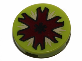LEGO® los onderdeel Tegel Rond met Motief Limoen 4150pb124