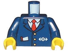 LEGO® los onderdeel Lijf met Motief Donkerblauw 973pb0320c01