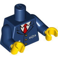 Plaatje in Gallery viewer laden, LEGO® los onderdeel Lijf met Motief Donkerblauw 973pb0320c01